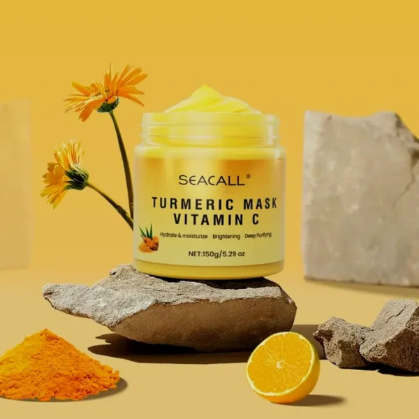 Vitamin C Facial Mask with Aloe Vera, C E, and Turmeric