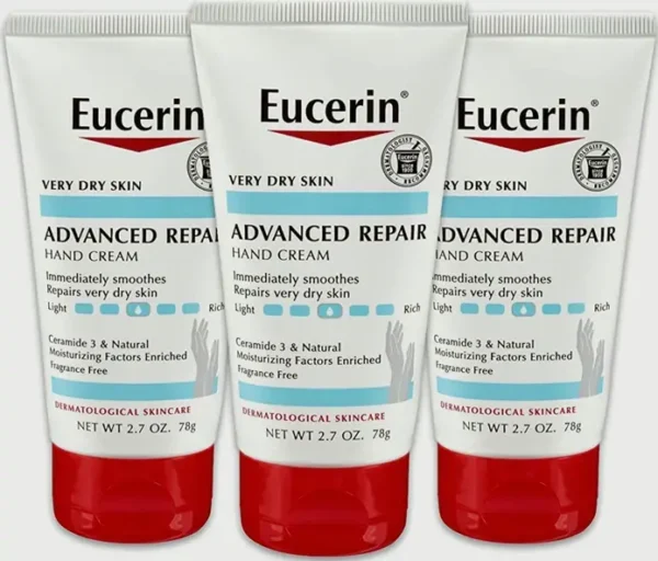 Eucerin Advanced Restorative Hand Cream - Unscented, 2.7 Ounce (Pack of 3)