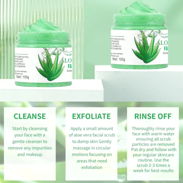 Face Scrub with Aloe Vera for Brightening