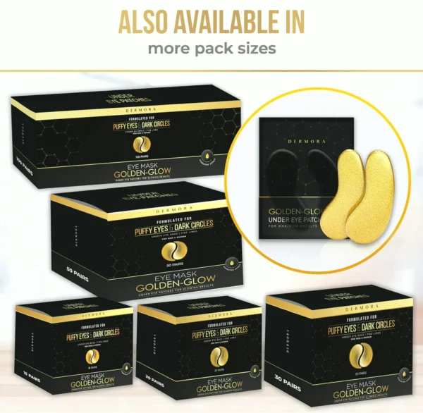 DERMO Golden Glow Under Eye Masks (20 Pairs)