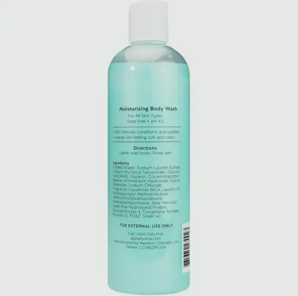 Alpha Skin Care Moisturizing Cleanser | Glycolic AHA | 12 Fl Oz