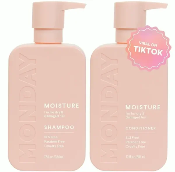 Moisturizing Hair Cleanser + Conditioner Set for Parched Tresses