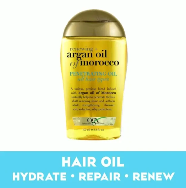 OGX Argan Serum Treatment Moisturizer, For All Hair Types, 3.3 Fluid Ounces