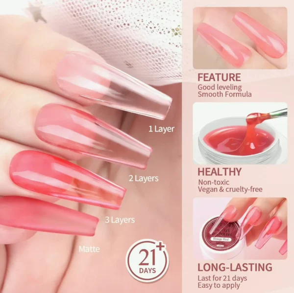 Saviland Jelly Gel Nail Polish Set - 12 Shades