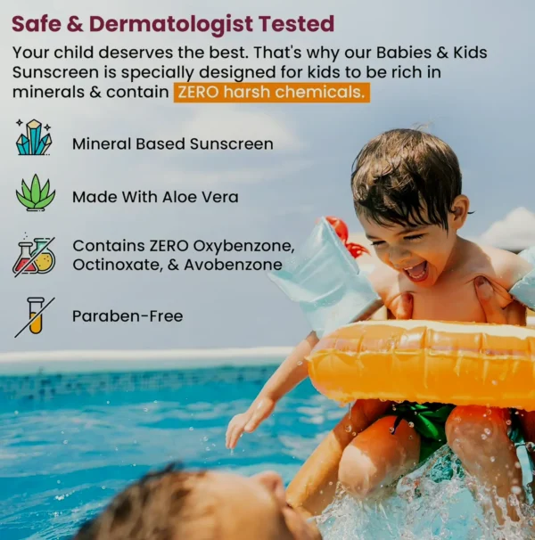 Children Mineral SPF 50 Sunscreen Containing Aloe Extract