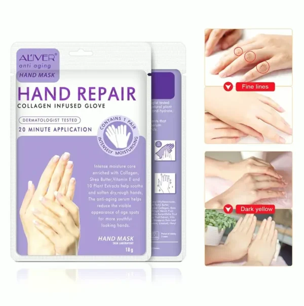 Set of 4 Hands Hydrating Glove Mask for Cracked Hands