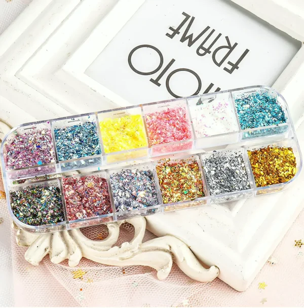 Distinct Nail Film Fragments Sparkle