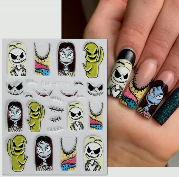 3D Halloween Nail Design Decals - Spooky Ghosts