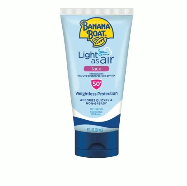 Banana Airy Face Sun Lotion SPF 50, 3oz | Travel Size