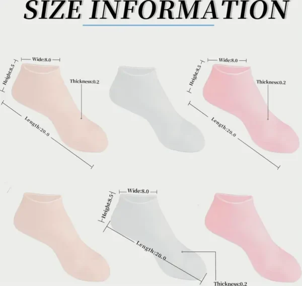 Moisturizing Silicone Footwear for Chapped Feet - 3 Sets