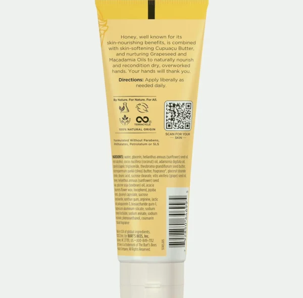 Burt's Bees' Honey & Grapeseed Hand Moisturizer, 2.6 Oz