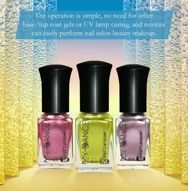 Three Colors Reflective Shiny Nail Enamel Set
