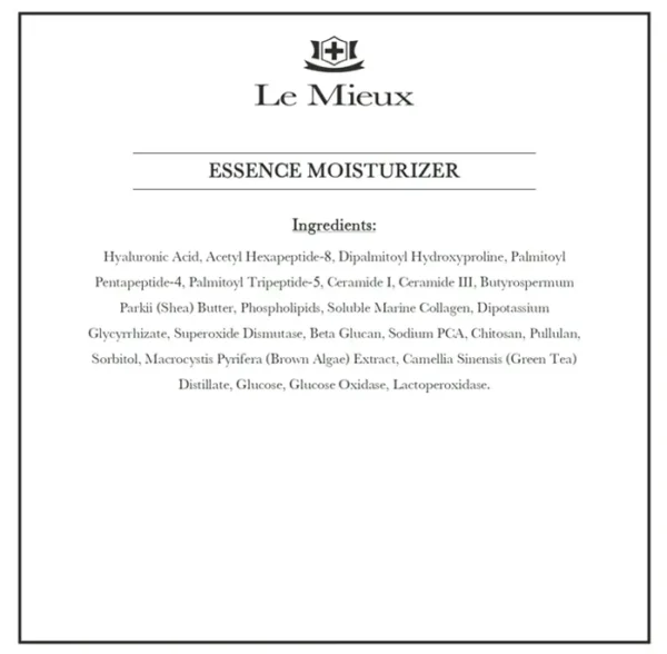 Mieux Essence - Anti-Aging Face Moisturizer Containing Hyaluronic Acid (4.2 oz / 125 ml)