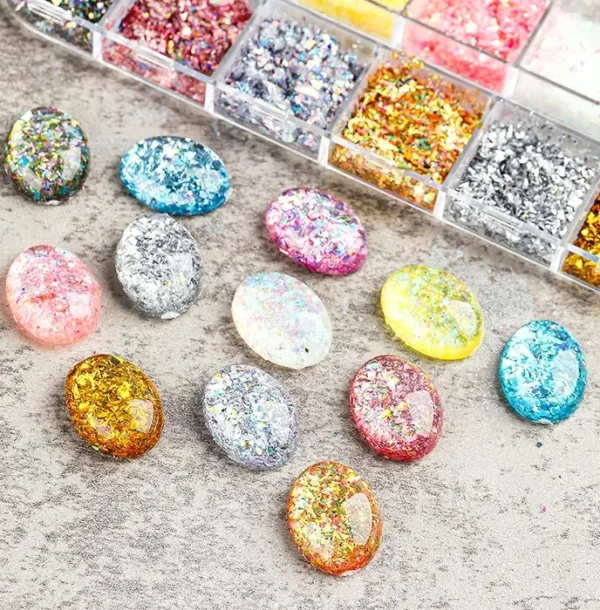 Distinct Nail Film Fragments Sparkle