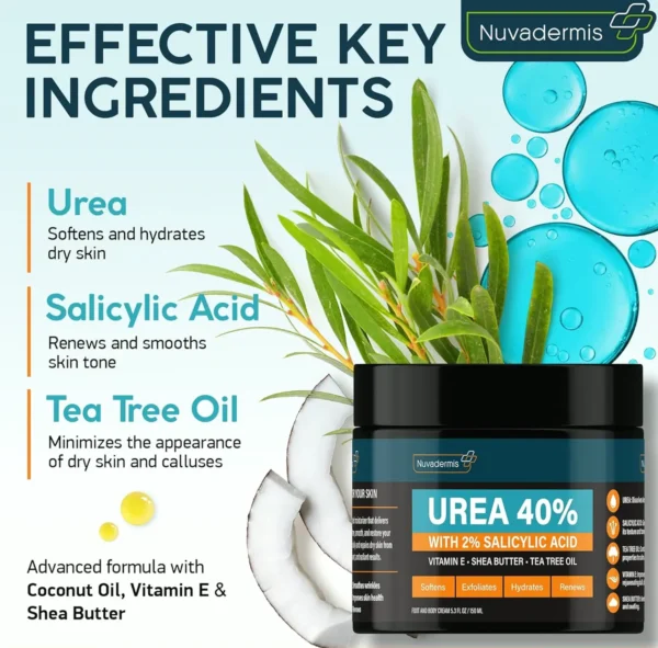 Urea Lotion 40% for Feet - 2% Salicylic Acid - Jar