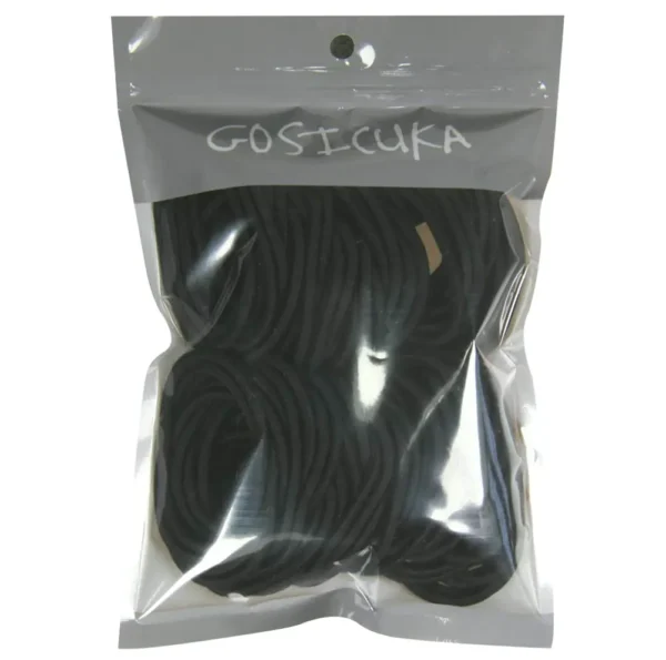 120 Black Ponytail Ties for Curly Hair (4mm)