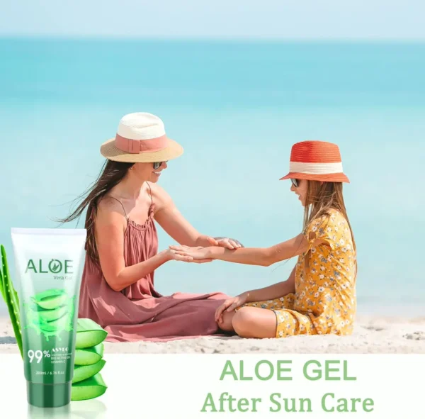 Organic Aloe Vera Gel 200x2 ML - Soothing Aloe Cream for Dry Skin