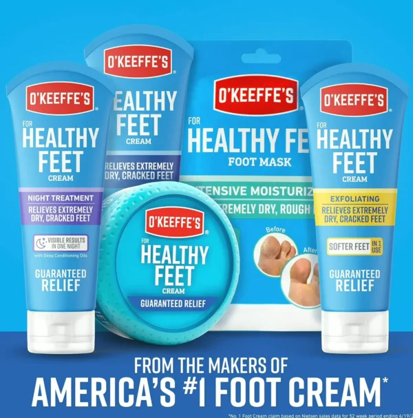 OK Foot Foot Cream, Relief for Cracked Feet, 7.0 oz Tube