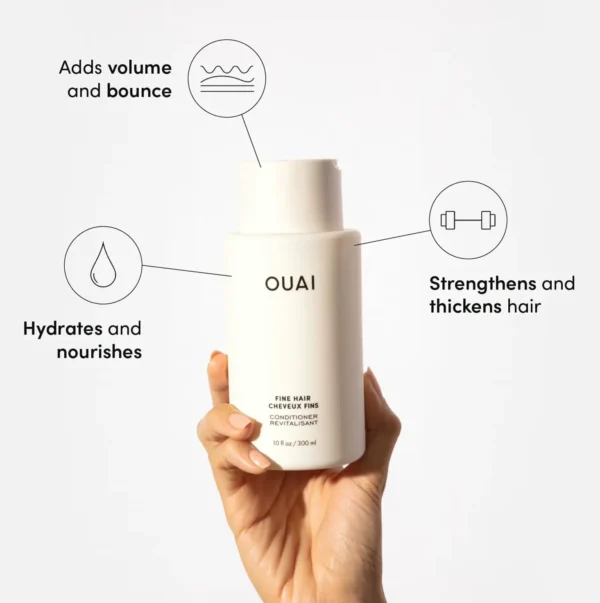 OUAI Shampoo & Conditioner Sulfate-Free Set for Fine Hair (10 Fl Oz)