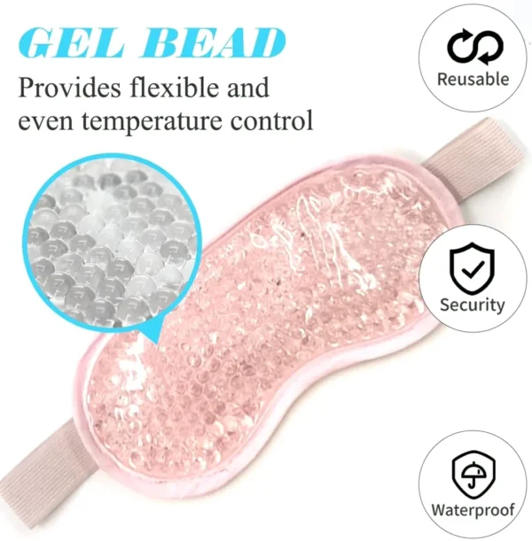 Cool Eye Mask, Reusable Cold Therapy 2-Pack (Pink)