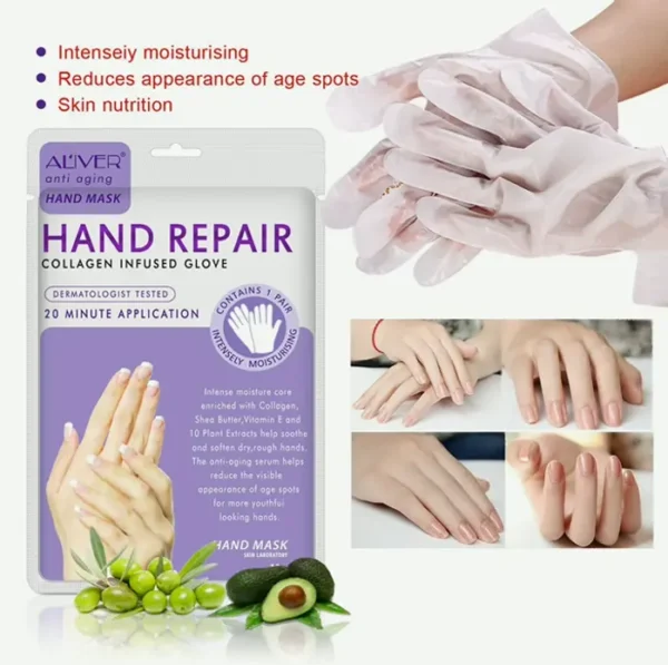 Set of 4 Hands Hydrating Glove Mask for Cracked Hands
