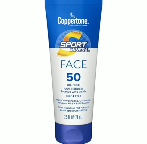 Coppertone's SPORT Mineral Sunscreen SPF 50 2.5 Oz Tube