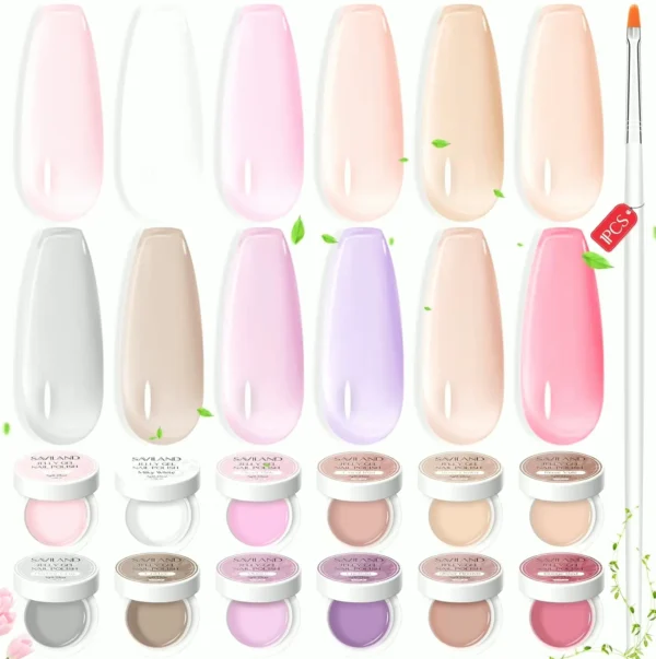 Saviland Jelly Gel Nail Polish Set - 12 Shades