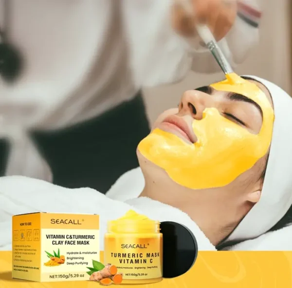 Vitamin C Facial Mask with Aloe Vera, C E, and Turmeric