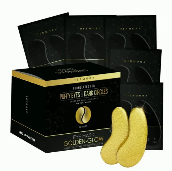 DERMO Golden Glow Under Eye Masks (20 Pairs)