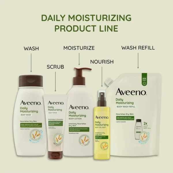 Aveeno's Daily Moisturizer, Treats Dehydrated Skin, Set of 3