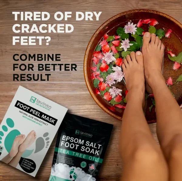 Botanical Bath with Epsom Salt - Toenail Health, Sports Feet, Odor Control - 1 LB