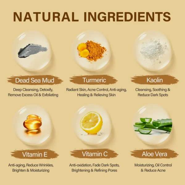 Turmeric Clay Mask Set, Himalayan Mask Set, Skin Cleansing