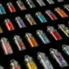 Nail Art Decoration Small Bottles - 48 Containers with Included Tweezers
