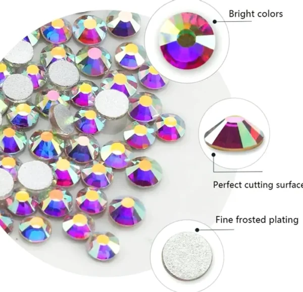 2300-Count Flatback Gem Rhinestones for DIY Nail Art