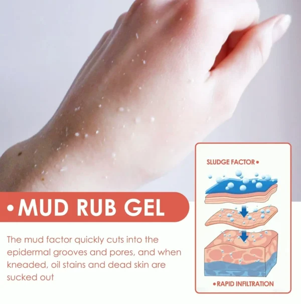 Clay Rub Gel Exfoliating Body Cleanser (Peach/1PC/350ML)
