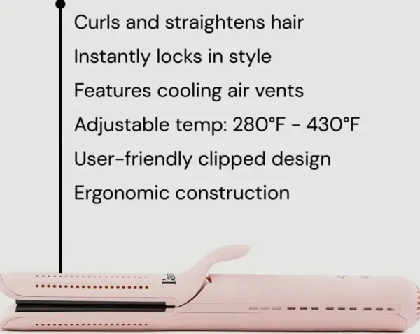 L'ANGE Hair Le Duo 360° Airflow Straightener | 2-in-1 Curler Tool & Titanium Flat Iron