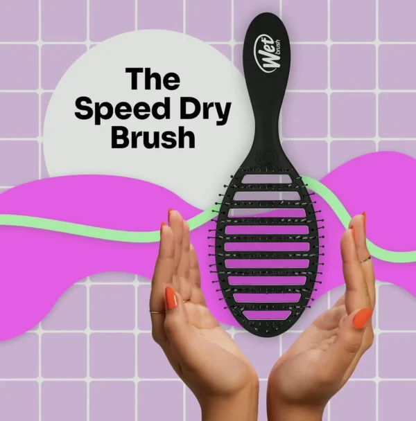 Quick Dry Hair Brush, Exclusive on Amazon Aqua - Vented Design & Gentle HeatFlex Bristles - Blowout Safe