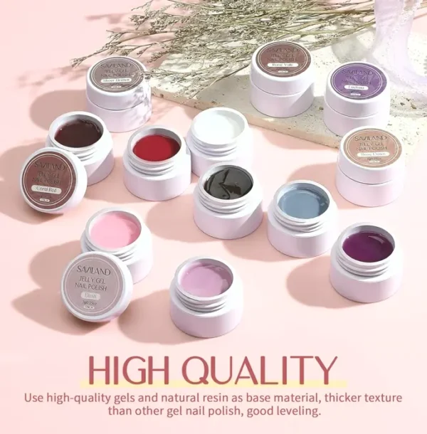 Saviland Jelly Gel Nail Polish Set - 12 Shades