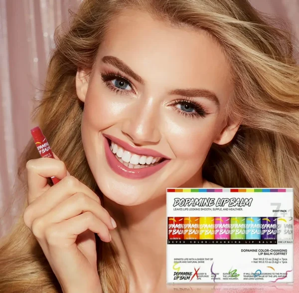 Colored Lip Balm Set - Hydrating, Shiny Look, 8 Colors