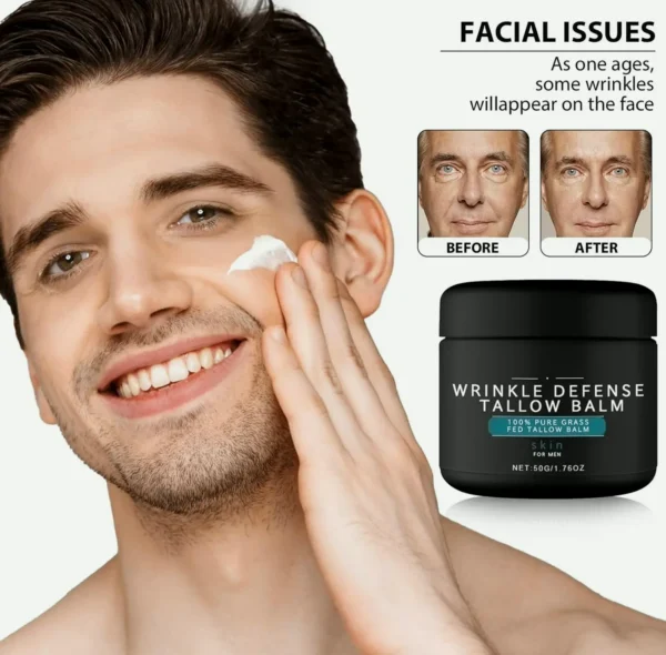 Men's Organic Skincare Set, Beef Face Moisturizer, Anti-Wrinkle