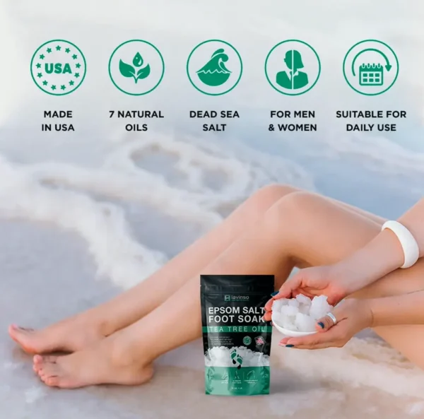Botanical Bath with Epsom Salt - Toenail Health, Sports Feet, Odor Control - 1 LB