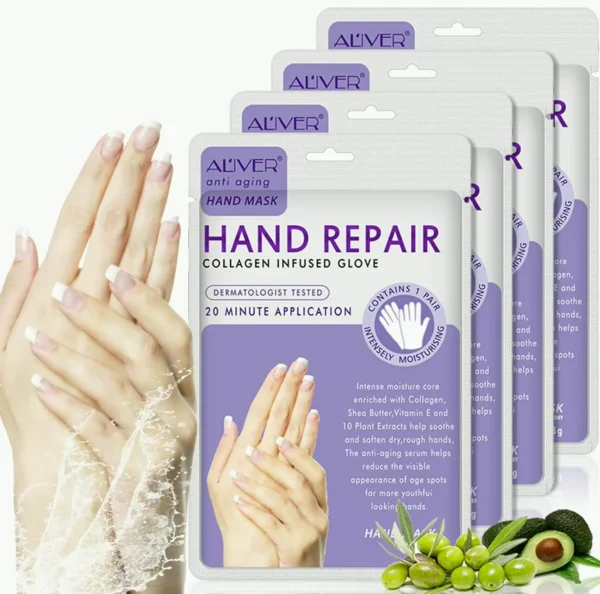 Set of 4 Hands Hydrating Glove Mask for Cracked Hands