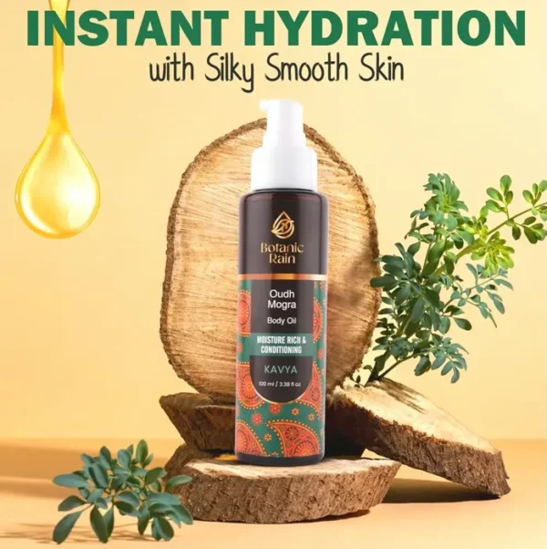 Ayurvedic Organic Body Oil with Agarwood & Jasmine, 3.38 Fl Oz