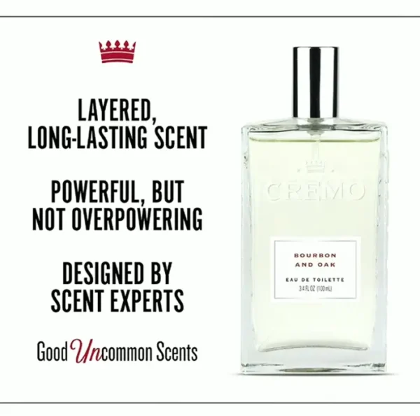 Cremo Bourbon and Timber Fragrance Spray, 3.4 Fl Oz