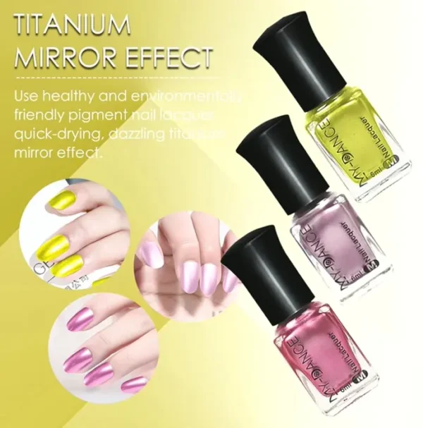 Three Colors Reflective Shiny Nail Enamel Set