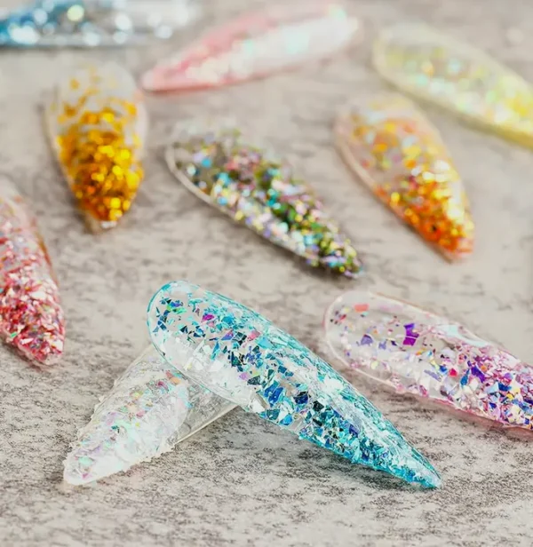 Distinct Nail Film Fragments Sparkle