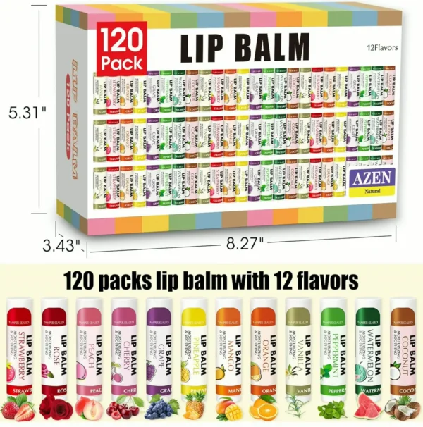 AZEN 120 Piece Lip Moisturizer, Natural Lip Care