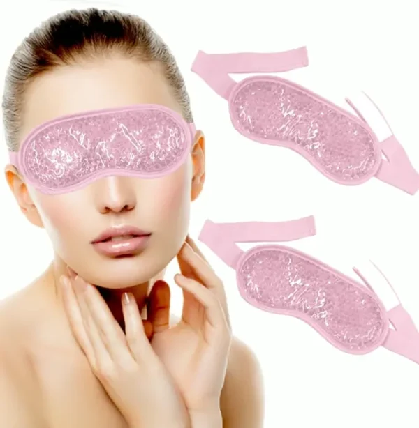 Cool Eye Mask, Reusable Cold Therapy 2-Pack (Pink)